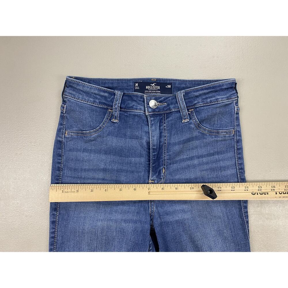 Hollister High Rise Jean Legging Jeans Womens 2R Blue Distressed Stretch 25x29 - Picture 5 of 12